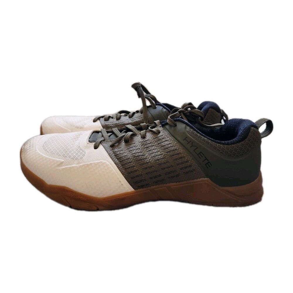 HYLETE Circuit Cross Training Shoes Mens 11 Olive White Gum Sole Vibram Sneakers